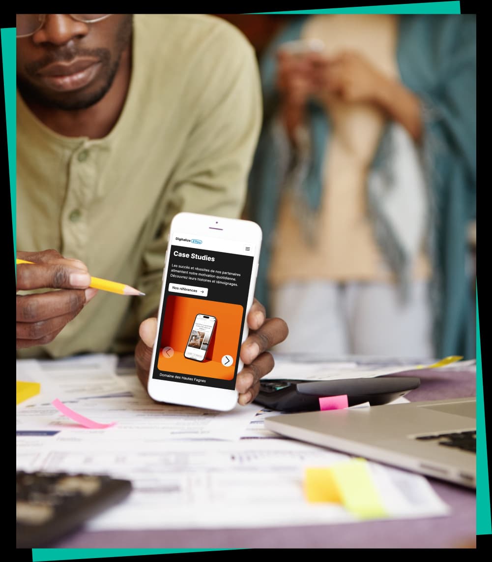 image illustrant le design d'une application mobile